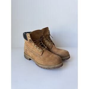 Timberland 6 Inch Premium Wheat Boots Size 9.5 Men 100% Leather Camel